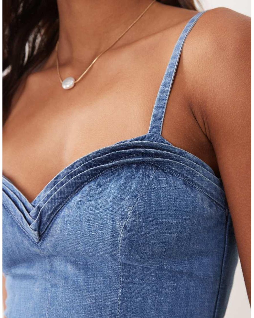 Free People Blue Drop Waist Midi Dress