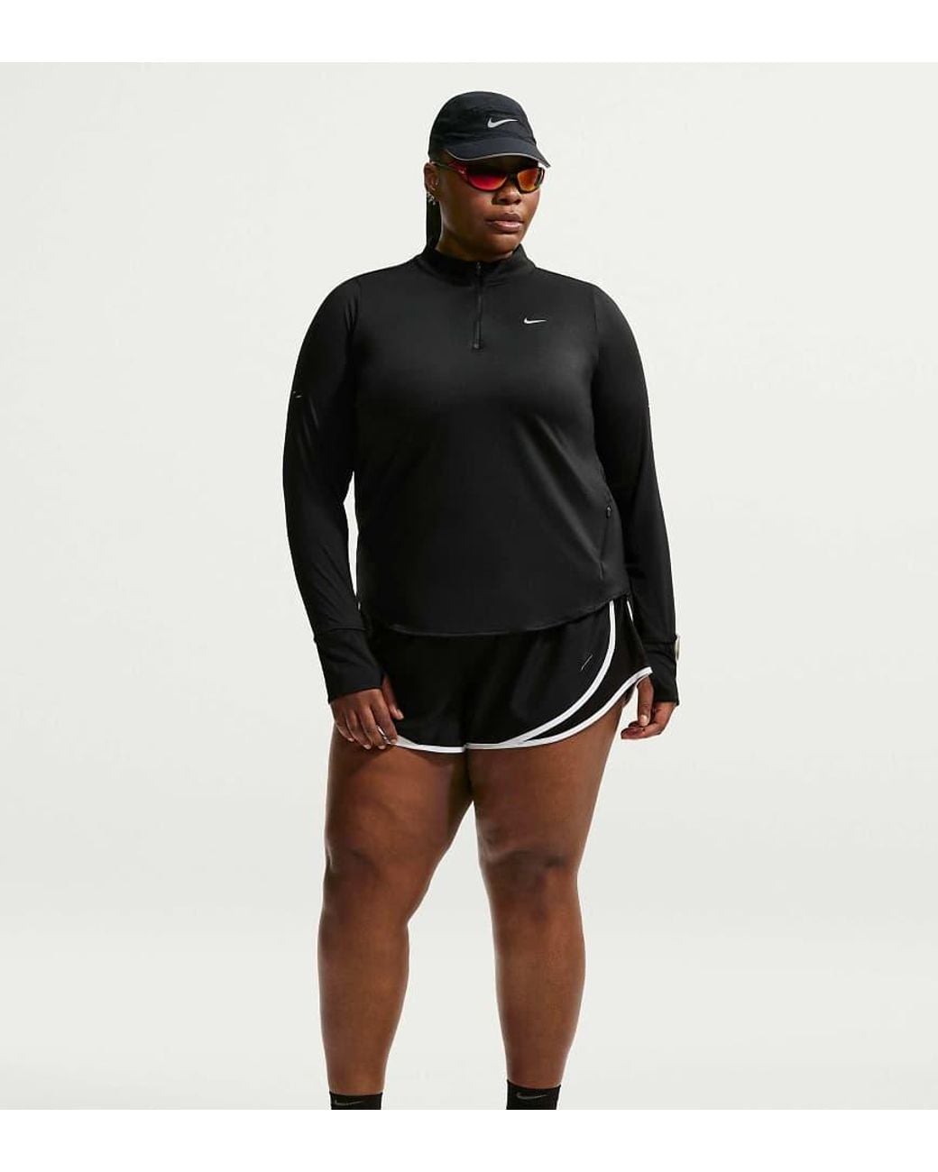 Nike Black Tempo Dri-fit Mid-rise 3-inch Brief-lined Shorts