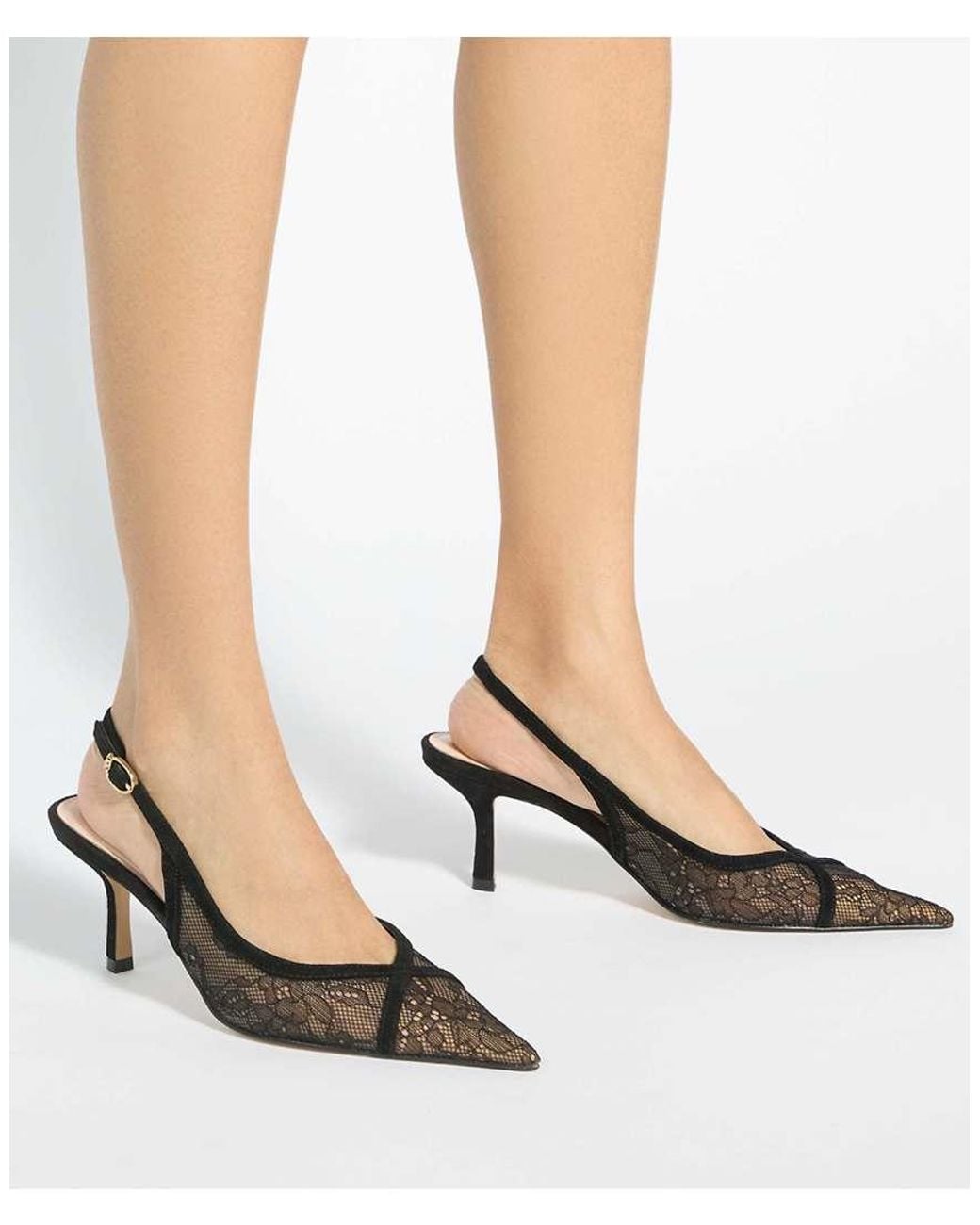 Dune Black Devinity Slingbacks