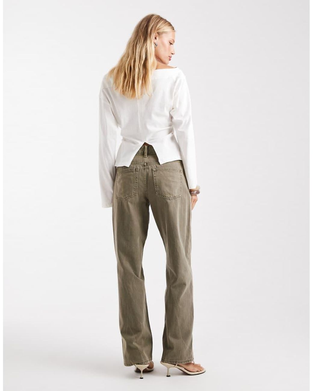 ASOS White Low Rise baggy Jeans