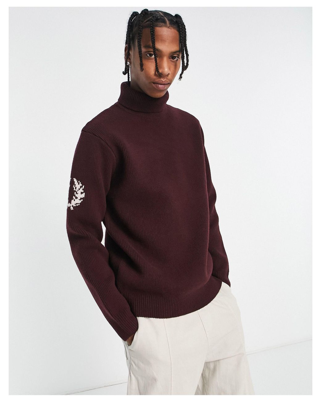 Fred perry shop burgundy jumper