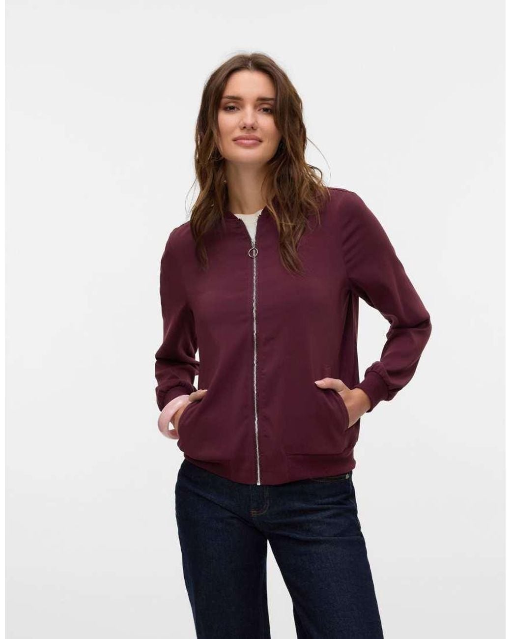 Vero Moda Purple Bomber Jacket