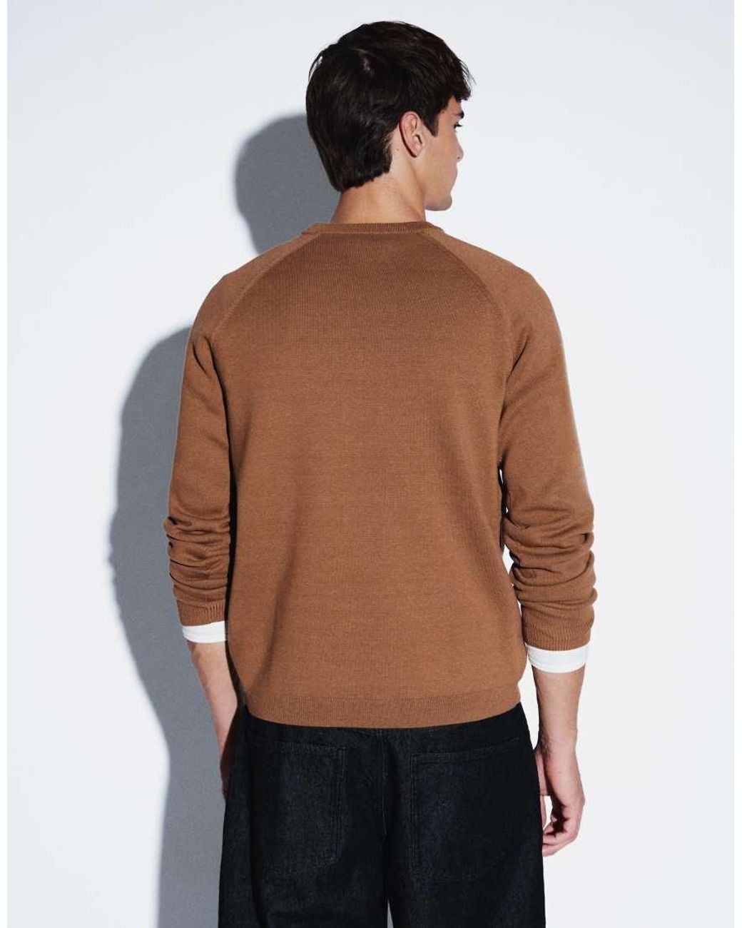ASOS Blue Relaxed Knitted Henley for men