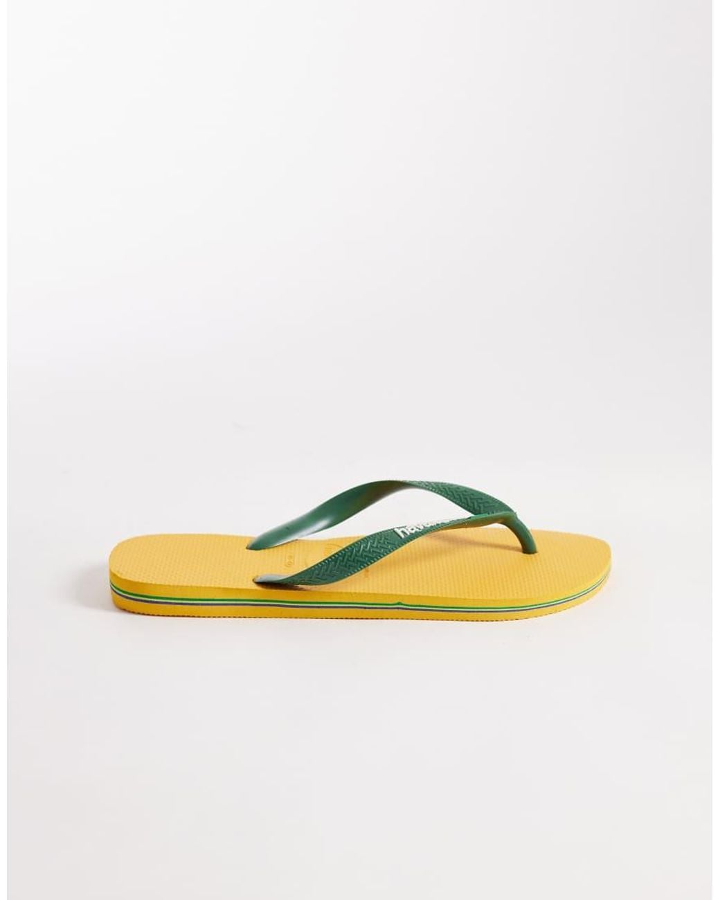 Havaianas Yellow Unisex Brazil Logo Flip Flops