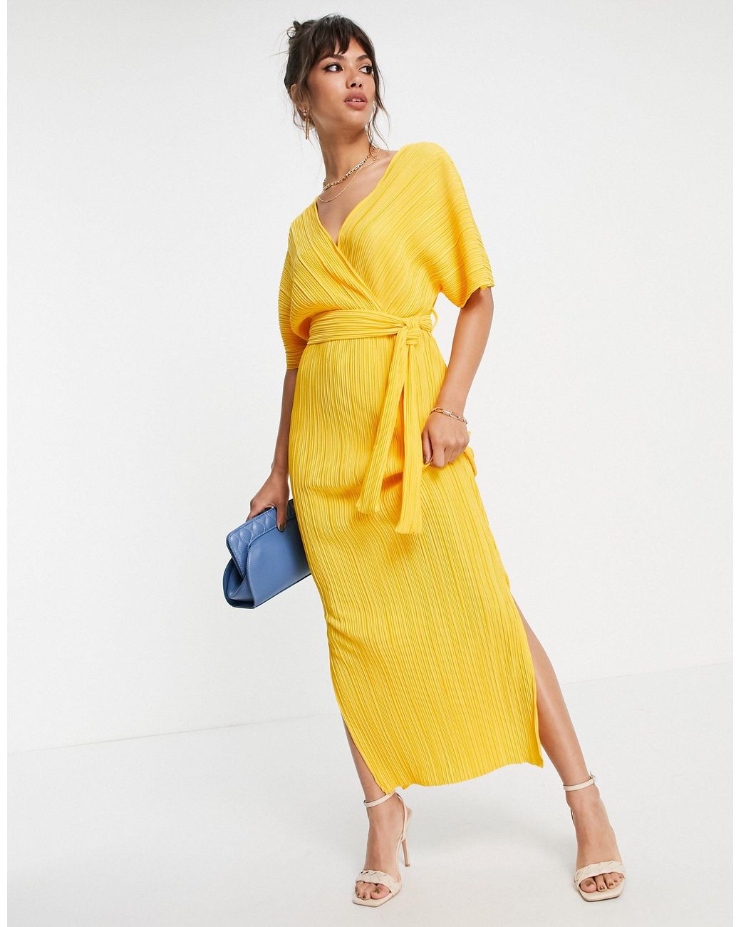 Y.A.S Synthetic Tie Waist Maxi Dress in 