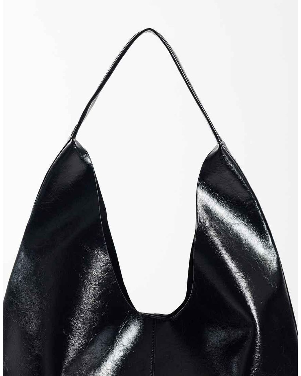 ASOS Black Scoop Bonded Tote Bag
