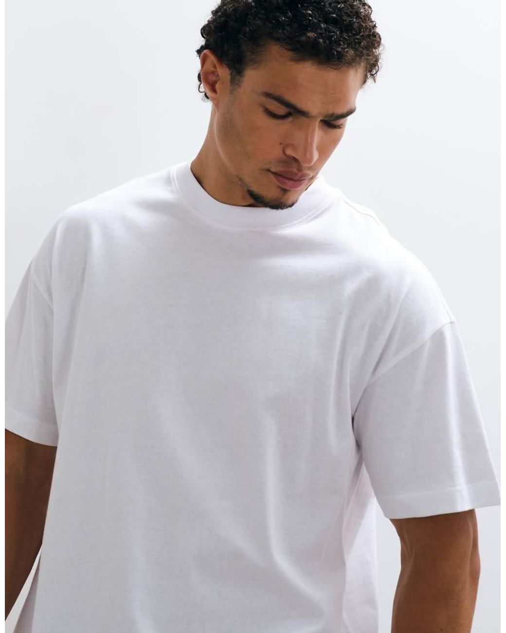 Collusion White Colluison Oversized Short Sleeve T-shirt for men