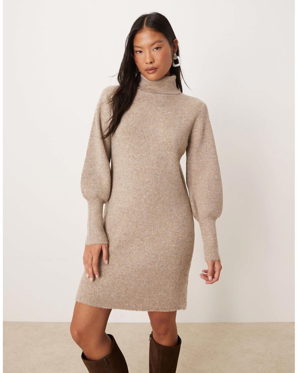 Vila Natural – mini-strickkleid