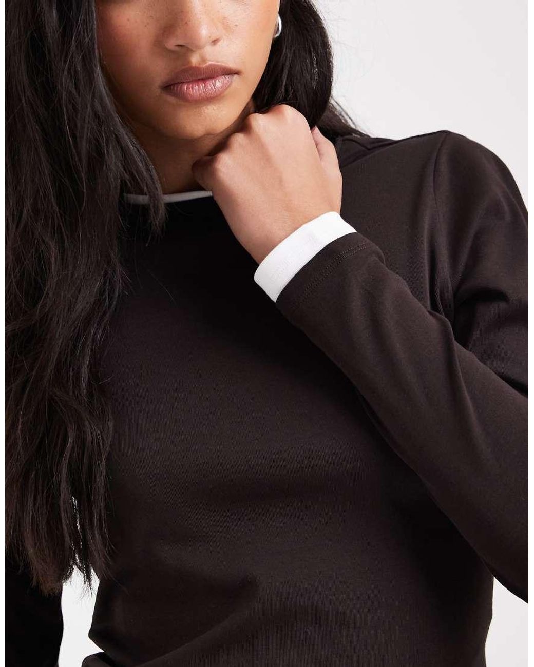 Vero Moda Black Double Layer Long Sleeve T-shirt