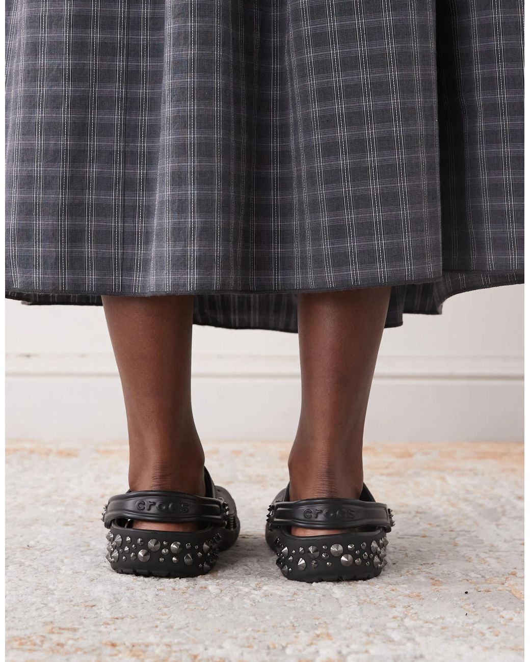 CROCSTM Gray Classic Studded Clog