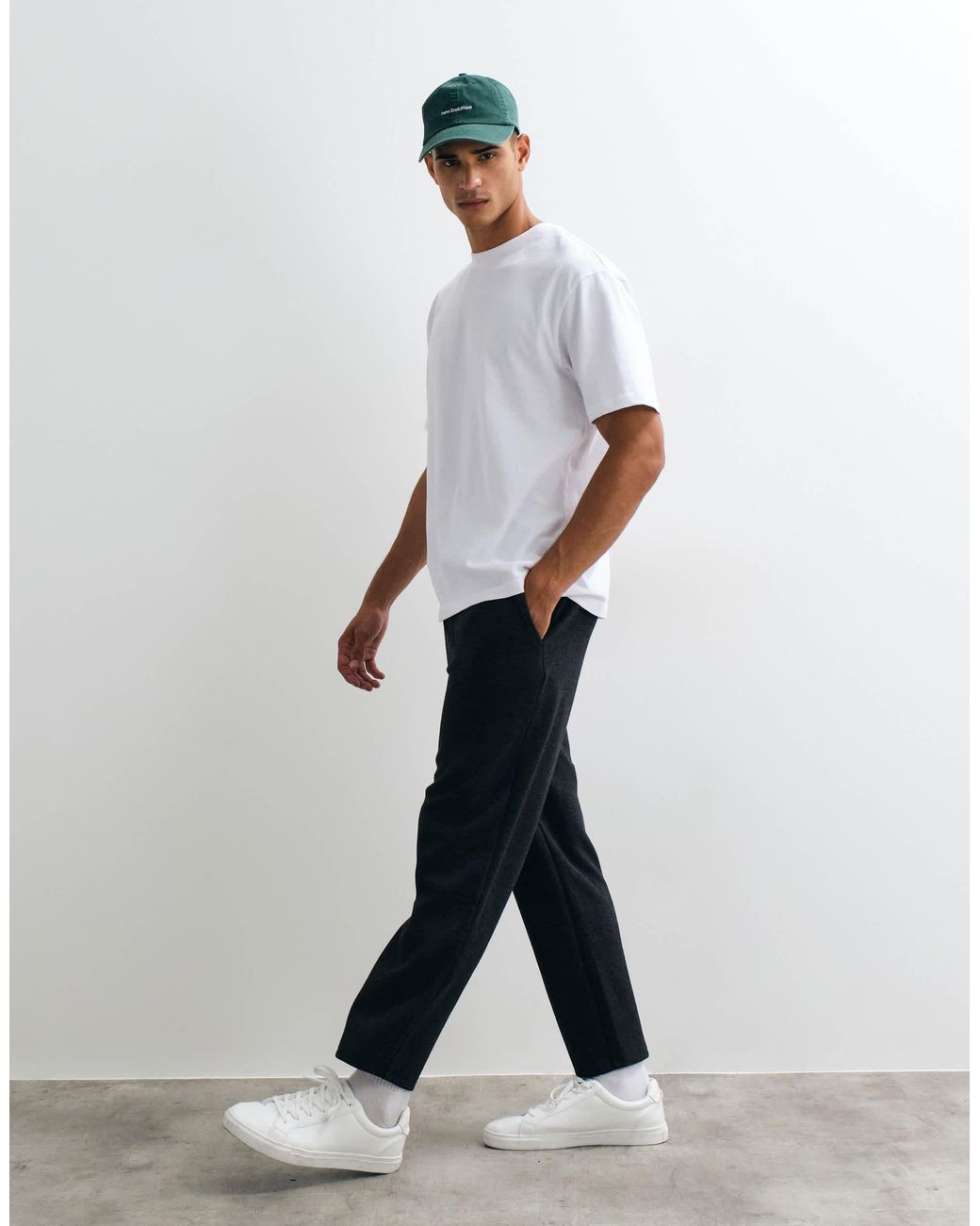 Mango White Tailored Sweatpants for men