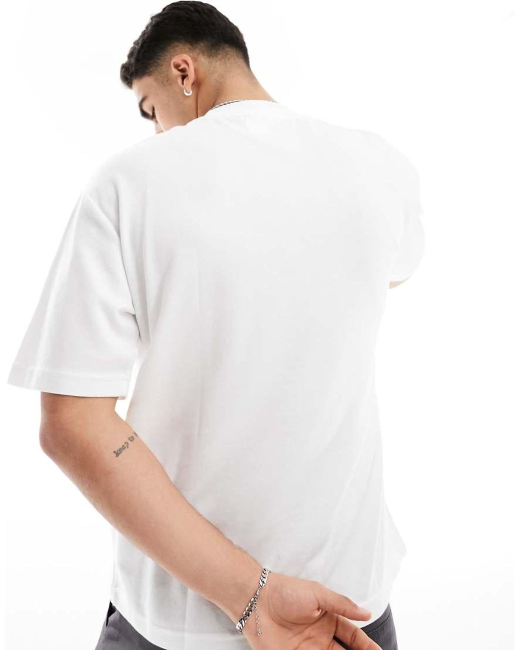 SELECTED White Oversized Boxy T-shirt for men