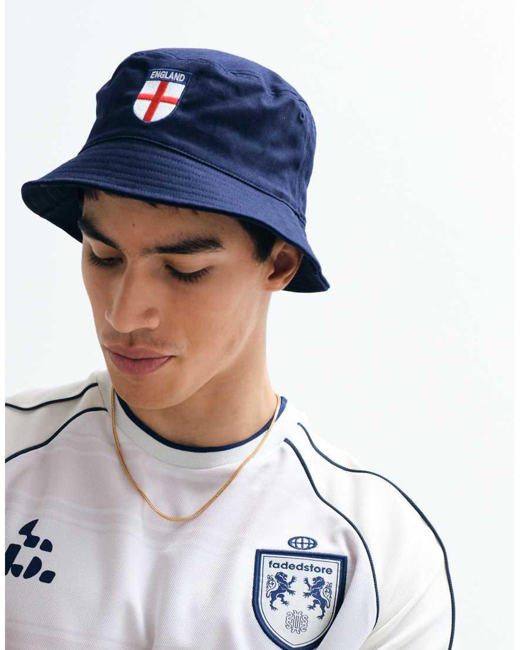 Jack & Jones Blue England Bucket Hat for men