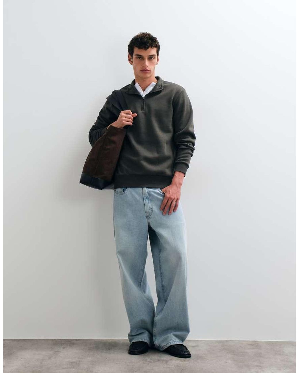 Only & Sons Black Half Zip Sweatshirt Co-ord for men