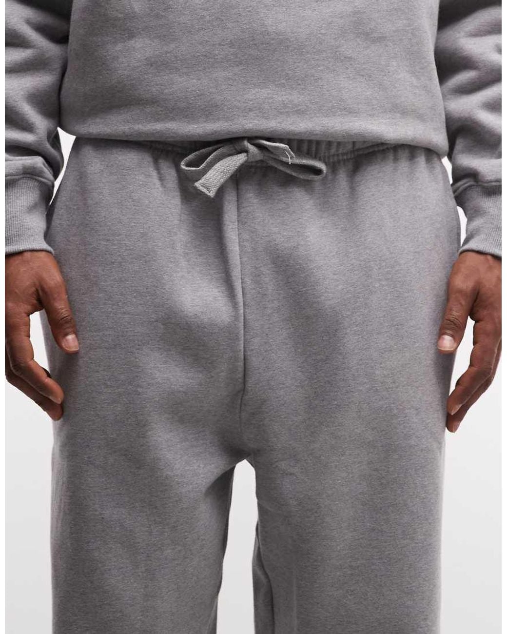 ASOS Gray Premium Heavyweight Cuffed Sweatpants 400gsms for men