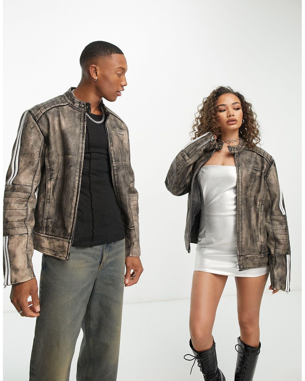 Collusion Unisex Motocross Jacket in White Lyst