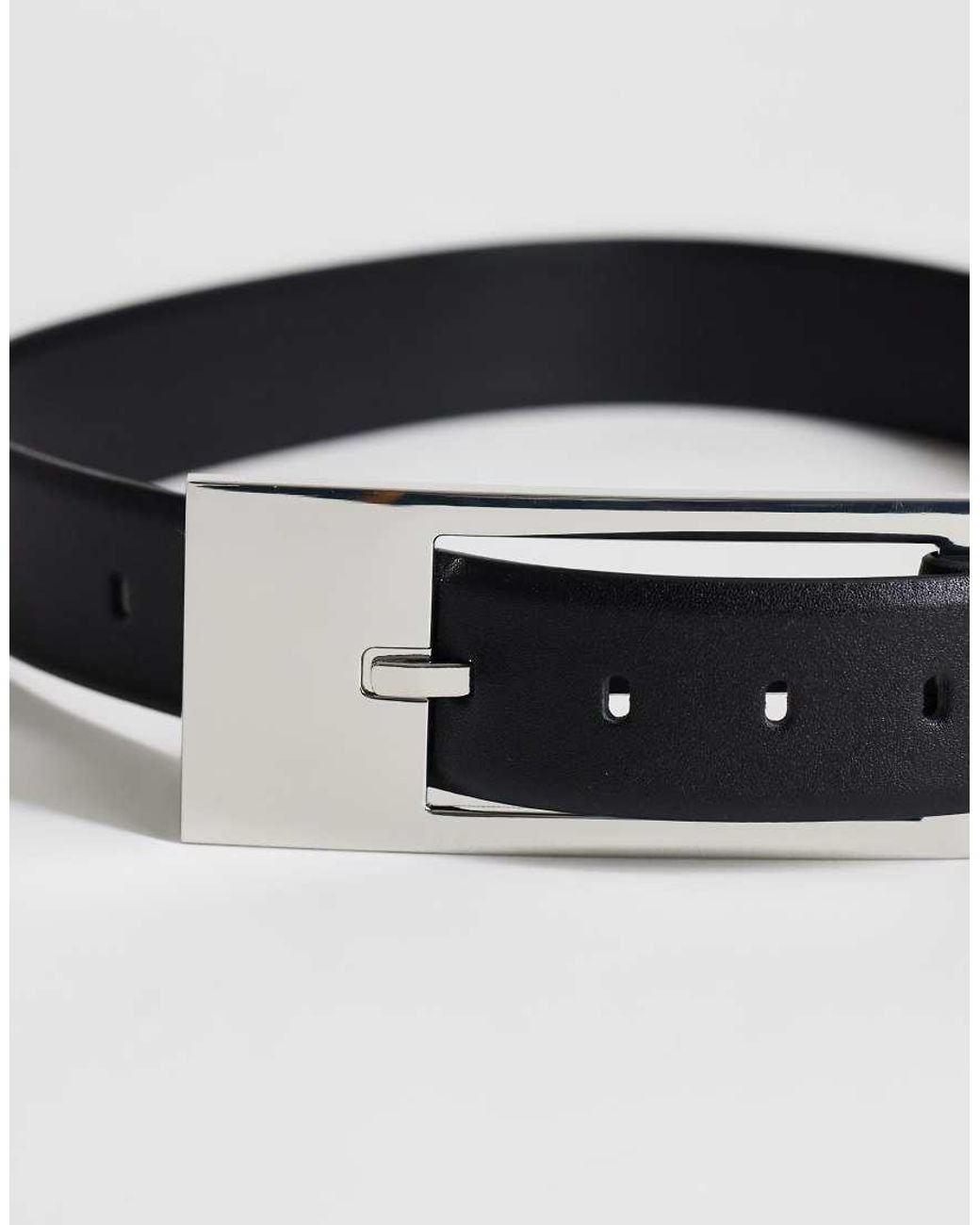 TOPSHOP Black Bea Real Leather Wide Belt