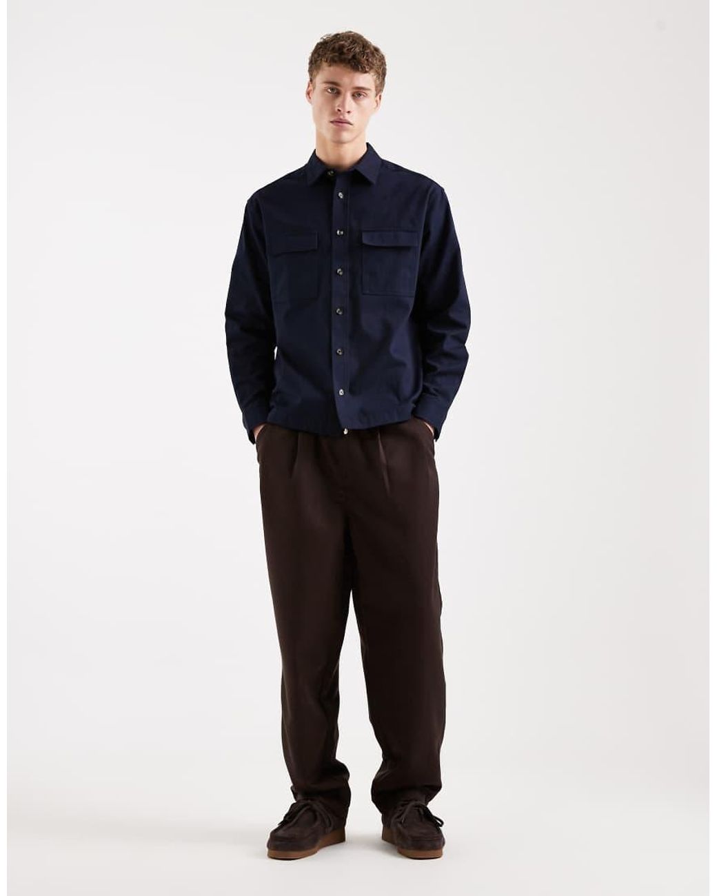 ASOS Blue Relaxed Shirt for men