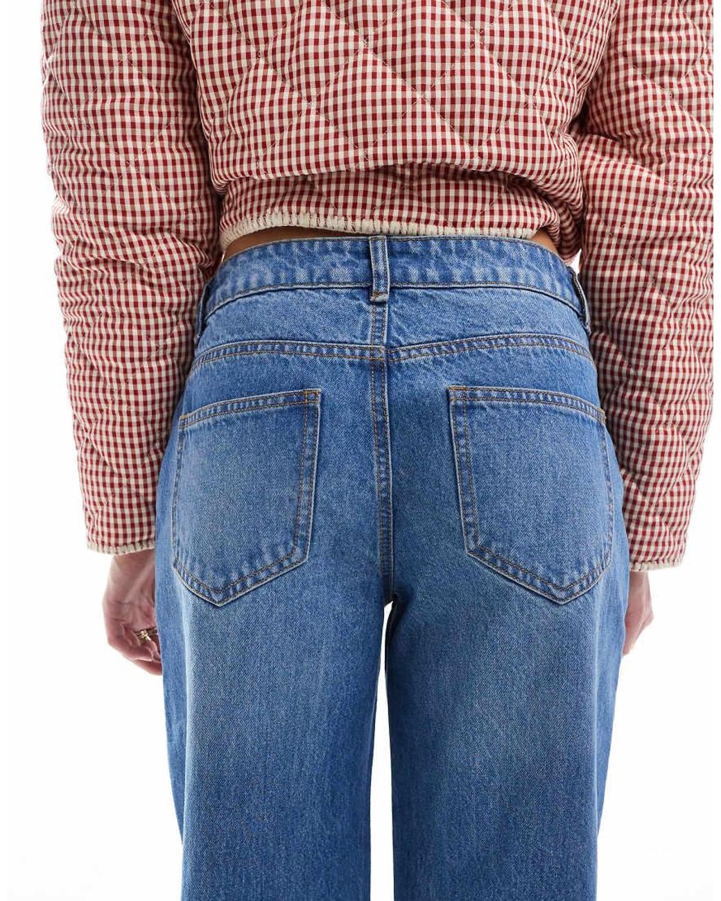 Daisy Street Blue Low Rise Baggy Jeans