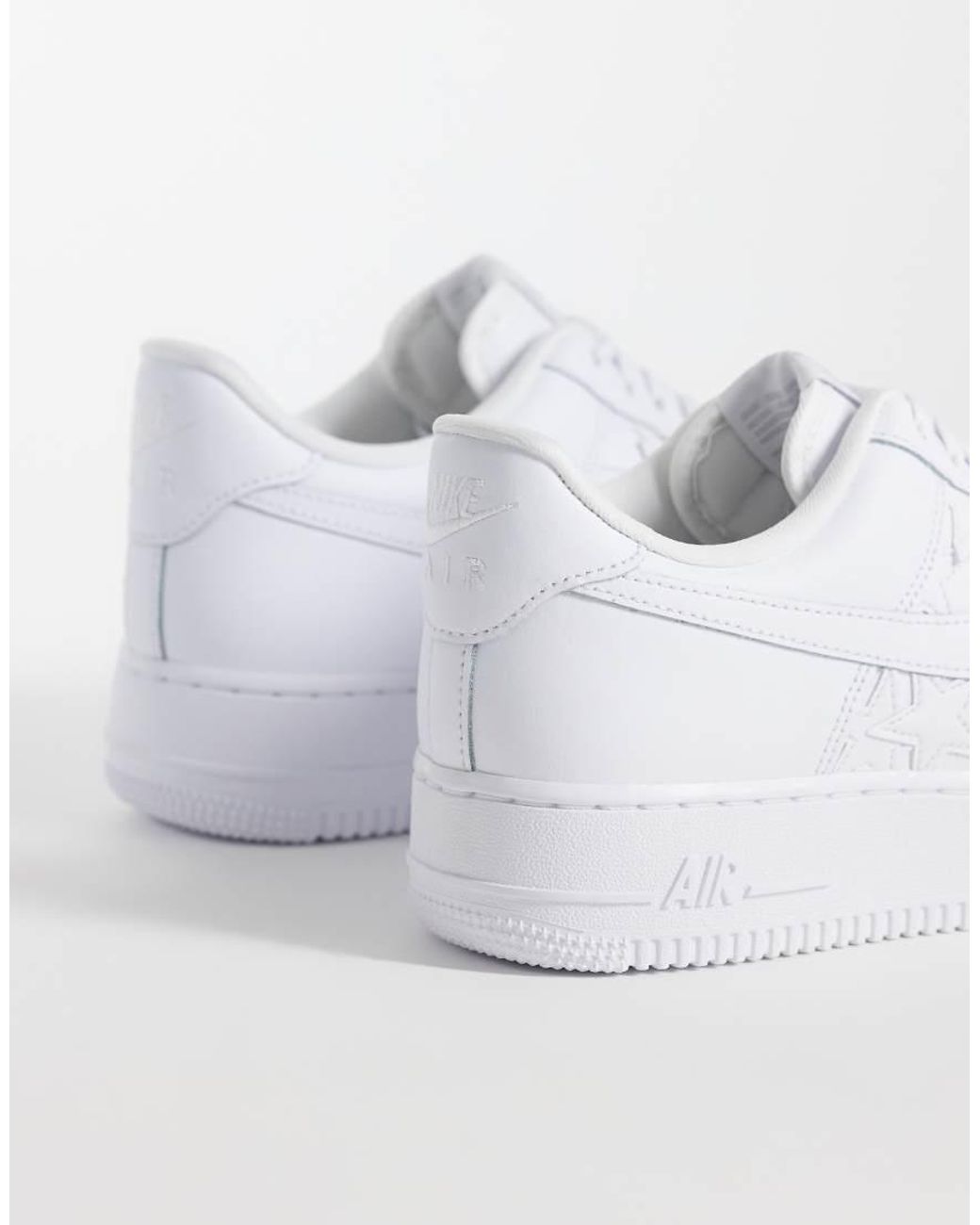 Nike White Air Force 1 '07 Lv8 Star Detail Trainers for men