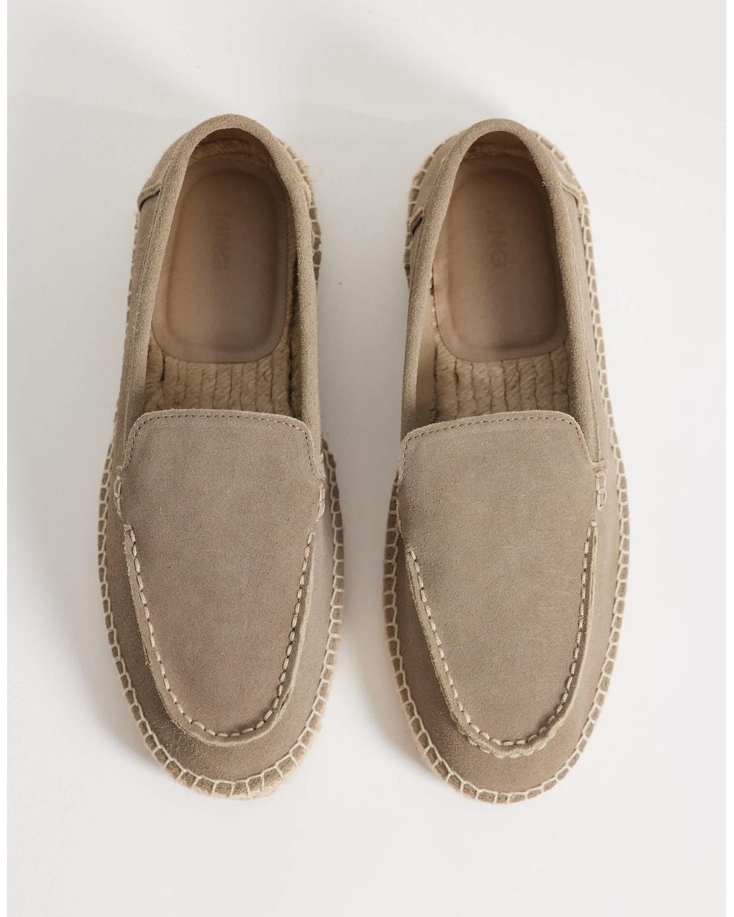 Mango Natural Real Leather Espadrilles for men