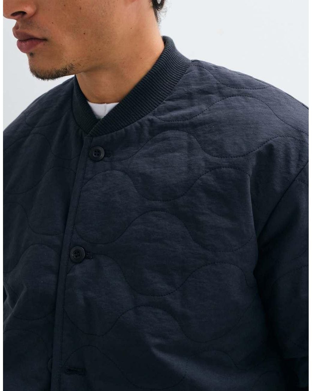 Stan Ray Blue Quilted Chore Jacket for men