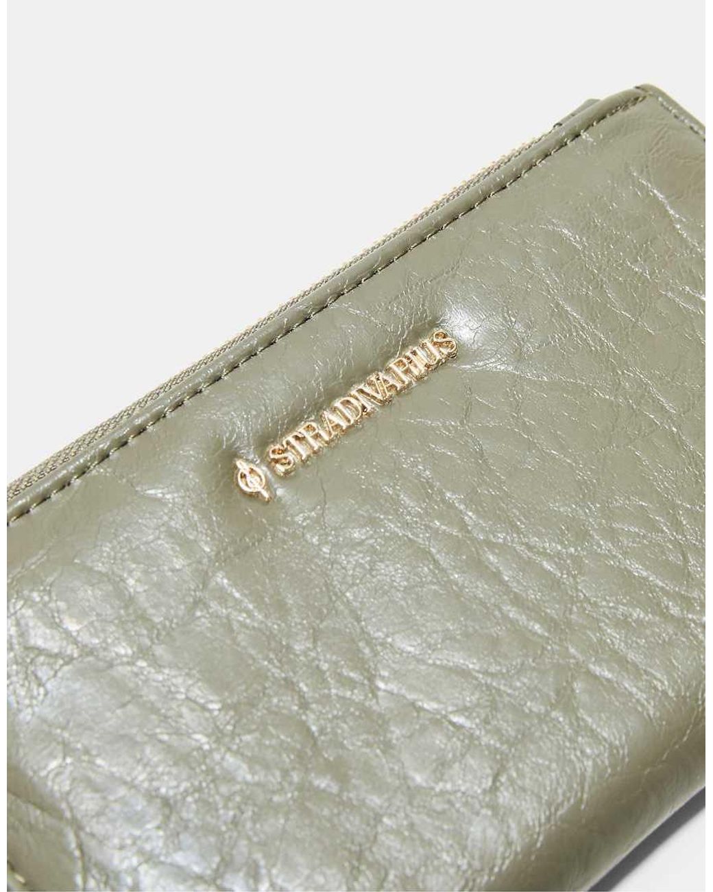 Stradivarius Green Basic Zip-up Purse
