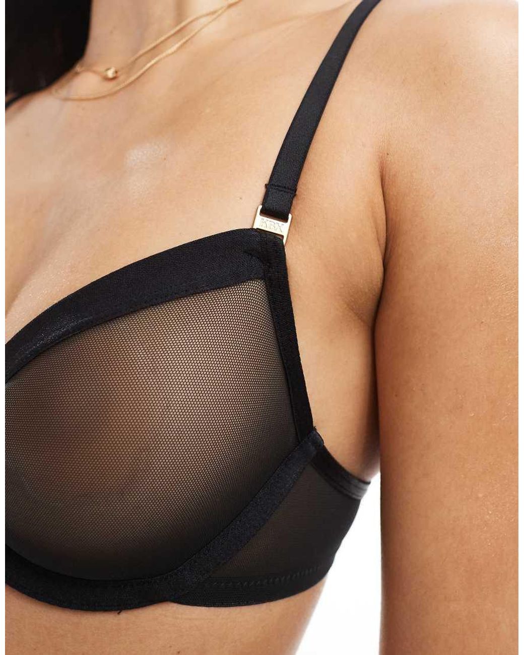 KBX Black Zadie Non Padded Balcony Bra