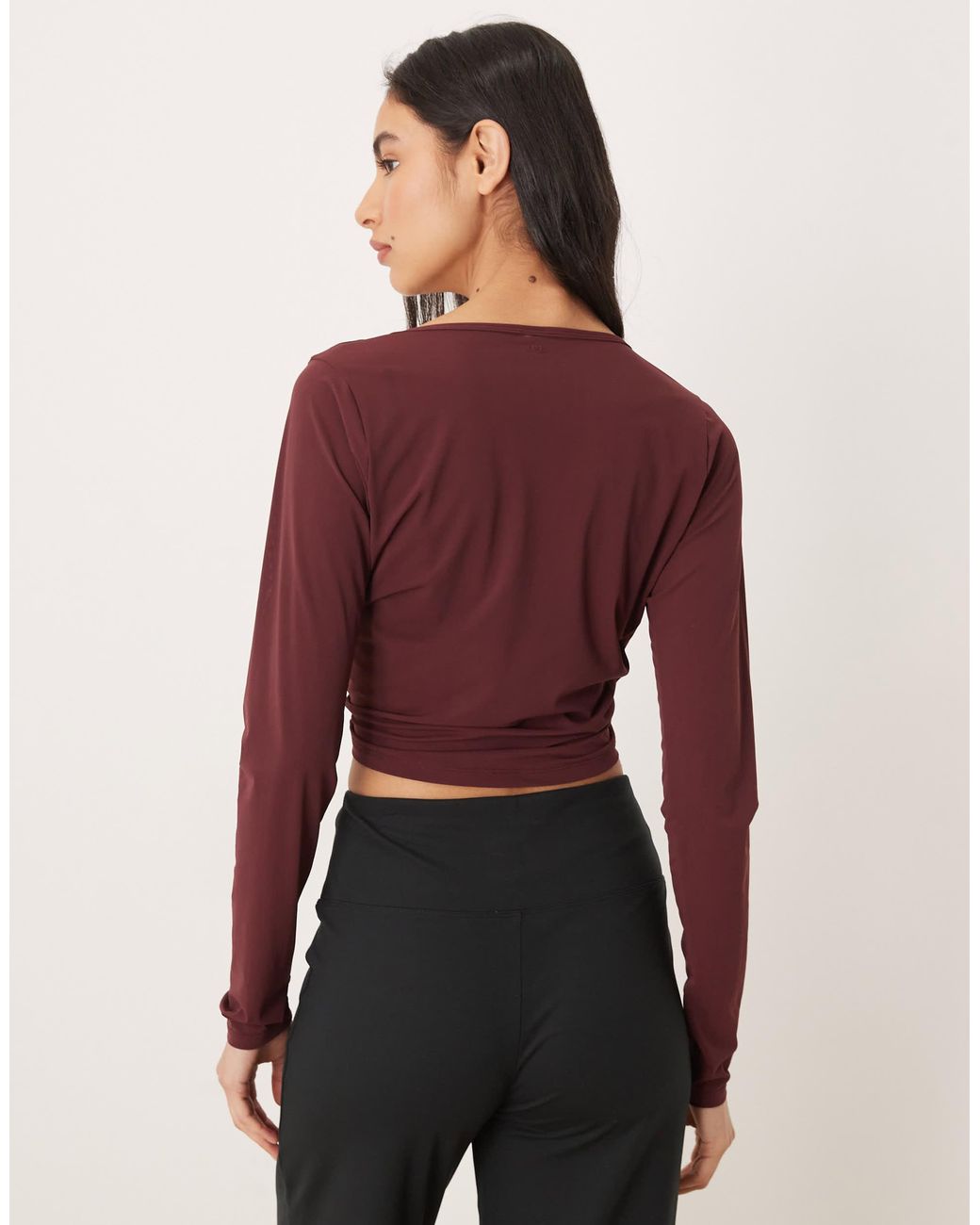 Abercrombie & Fitch Red – ypb – langärmliges wickeloberteil