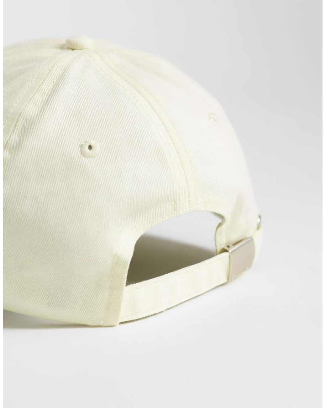 Calvin Klein Natural Jeans Silver Embroidery Logo Baseball Cap for men