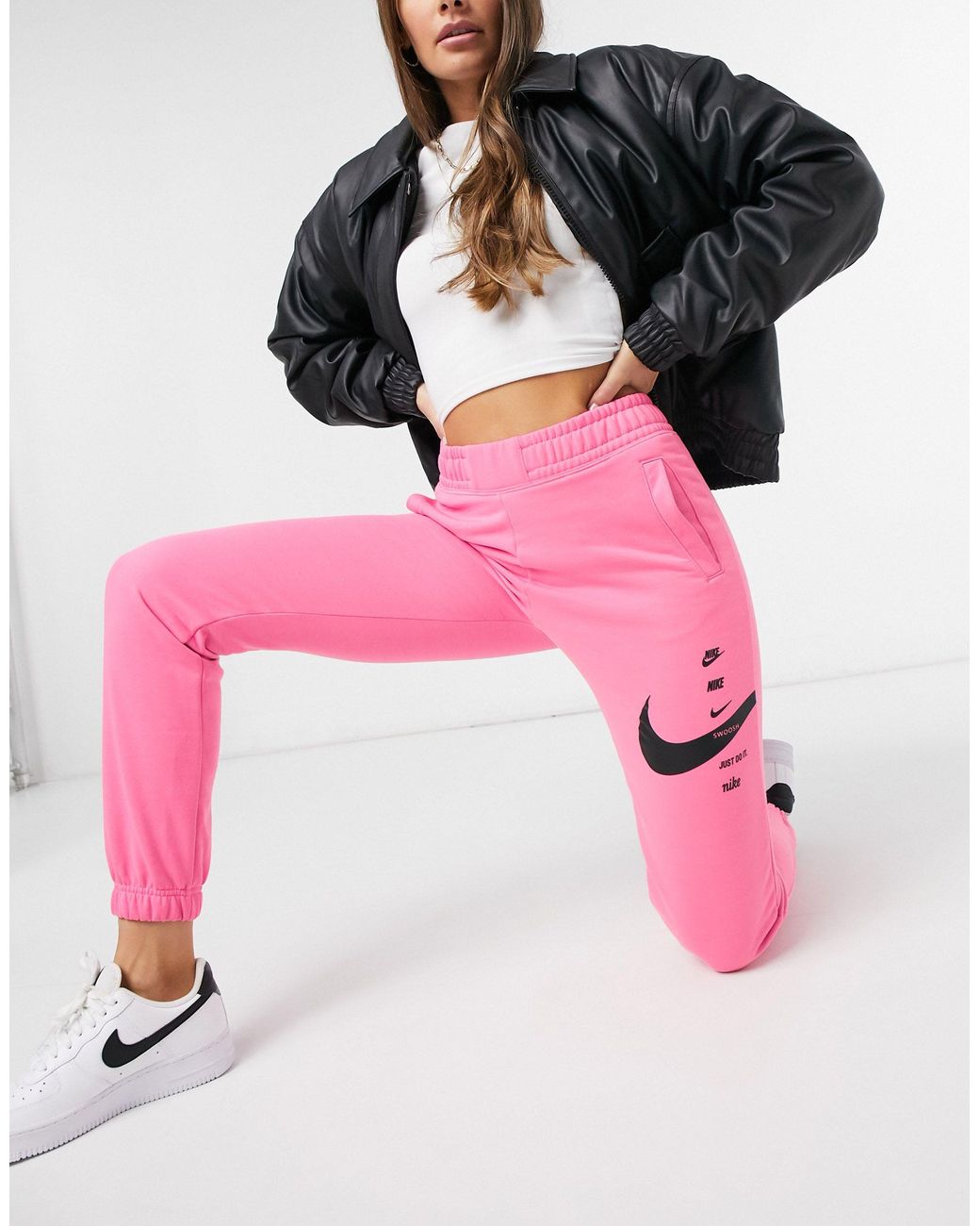 Nike Fleece Stacked Swoosh Logo 