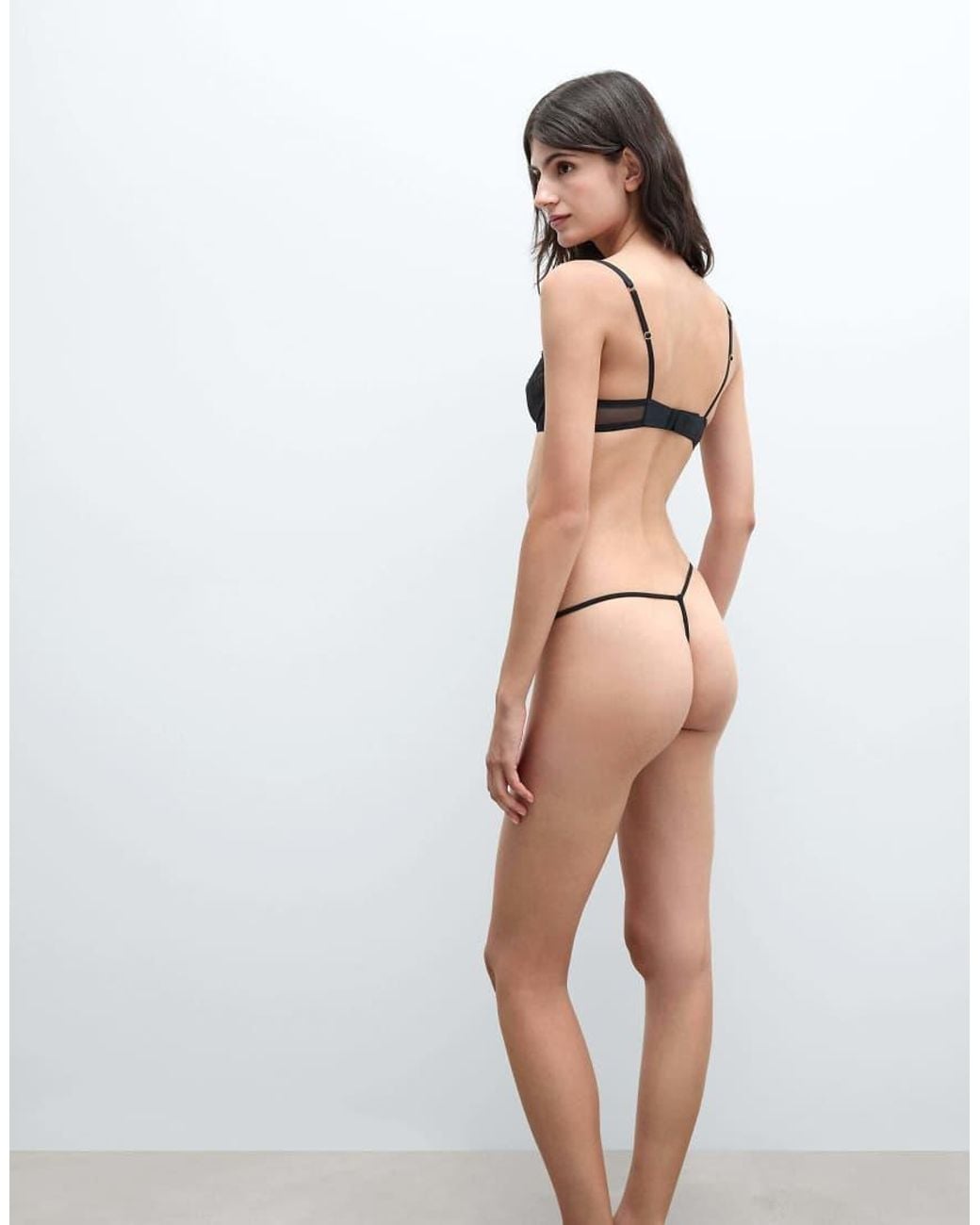 Intimissimi Black Catching Eyes Thong With Side Straps