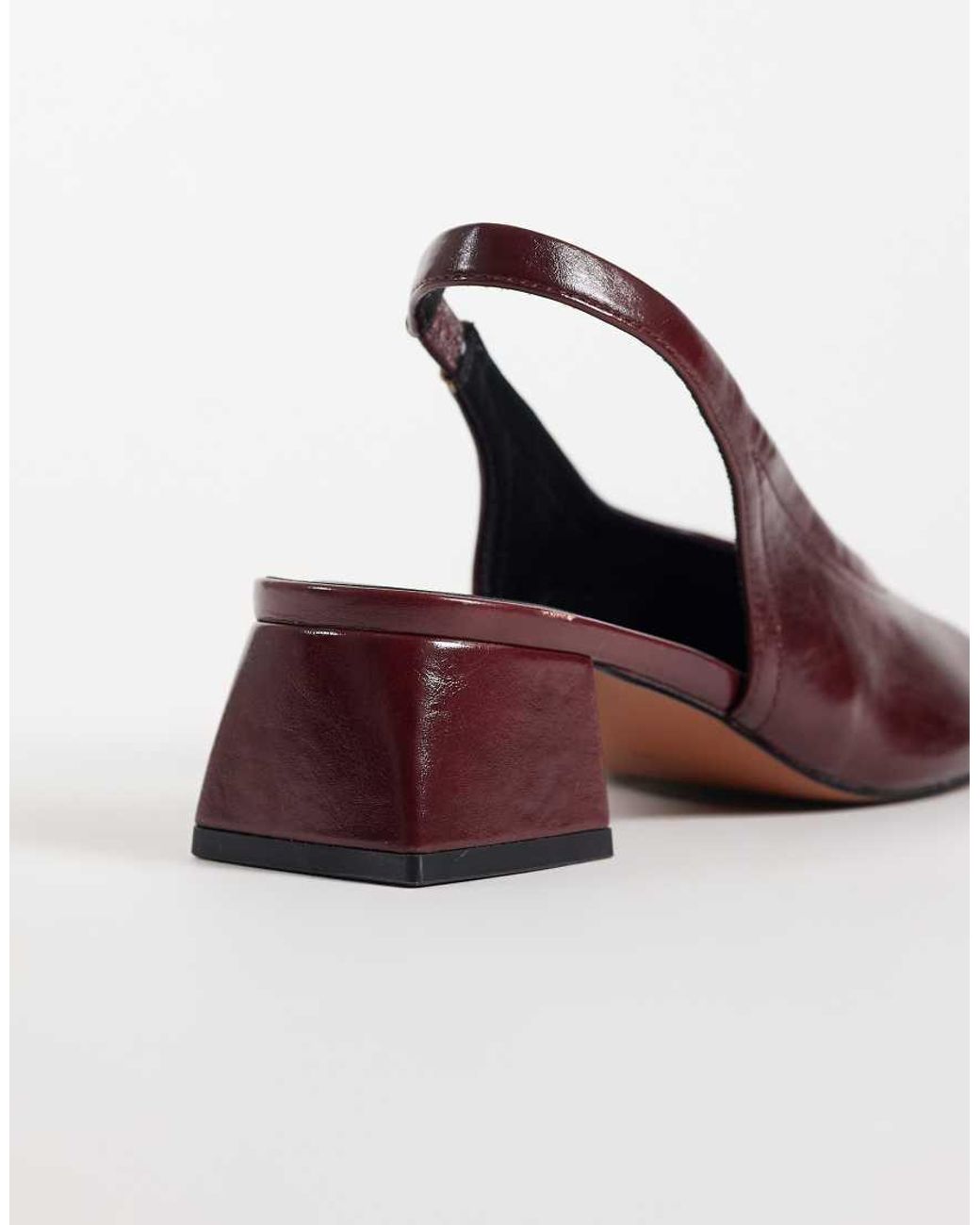 ASOS Purple Sindy Minimal Block Heeled Slingback