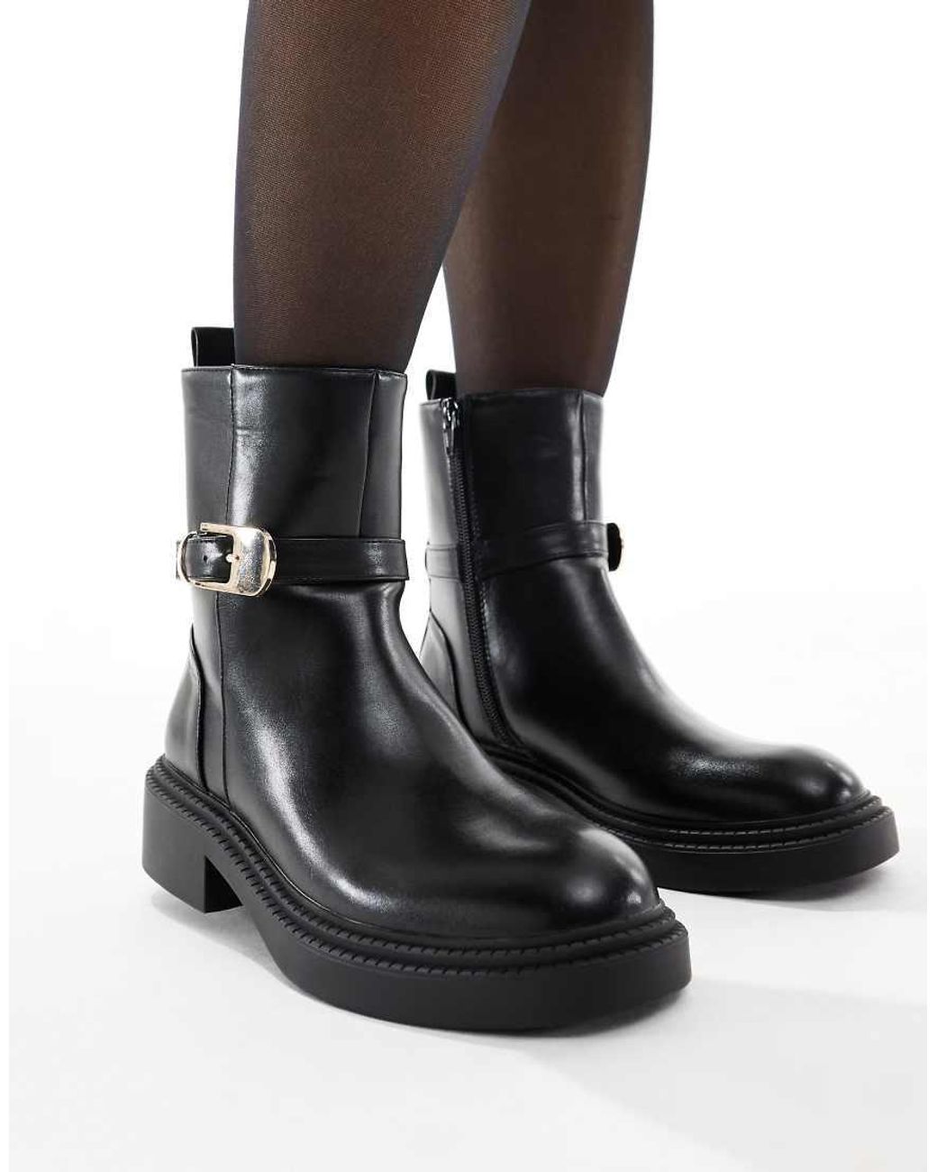 Schuh White Courtney Low Ankle Boots