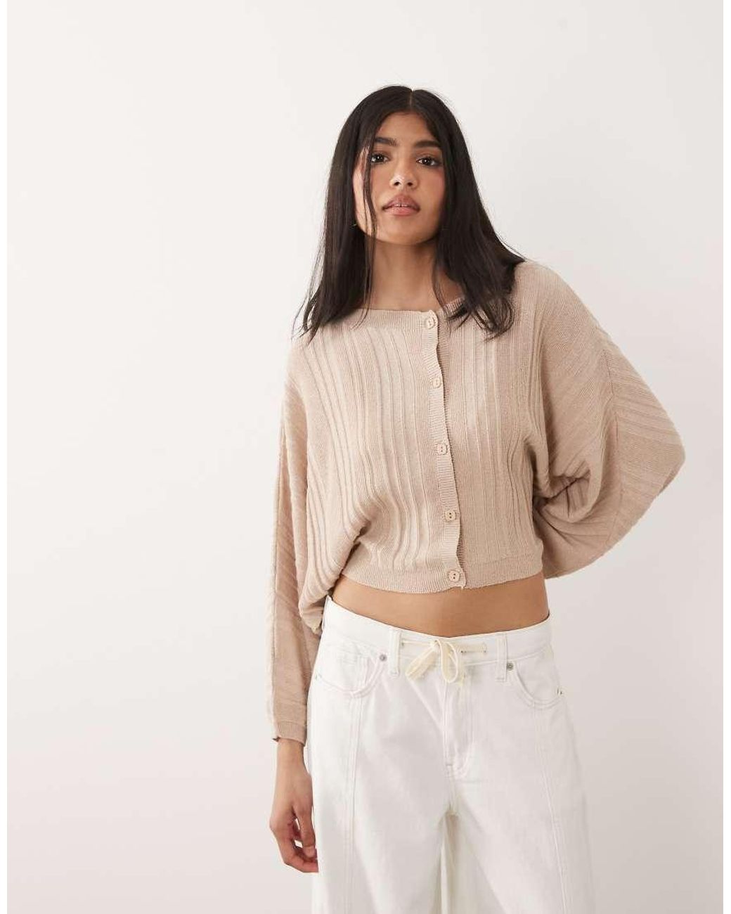 ASOS Brown Knitted Batwing Cardigan