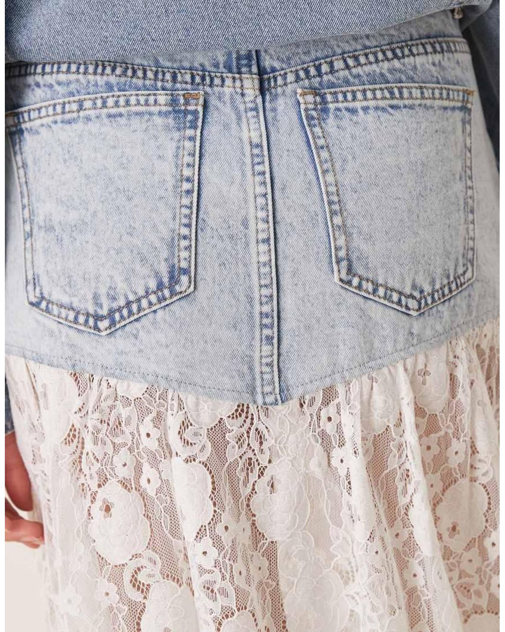 ASOS Blue Denim Maxi Skirt