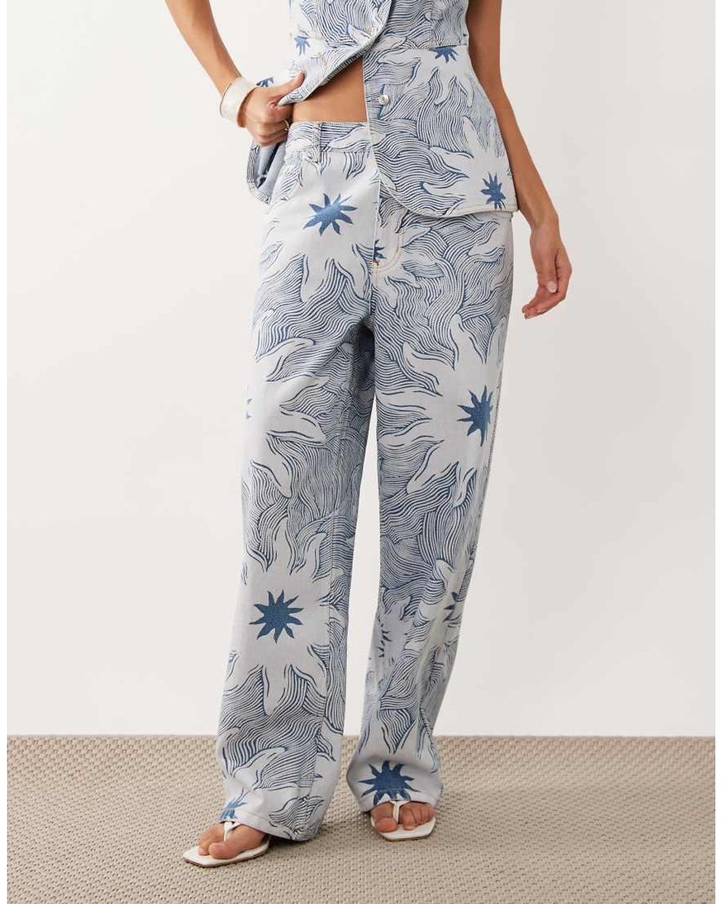 Never Fully Dressed Blue Ellie Denim Twill Pants