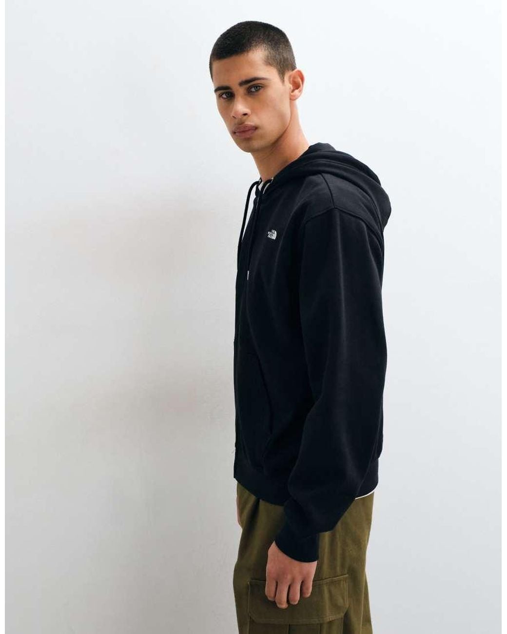 The North Face Blue Tnf Essential Simple Dome Relaxed Full-Zip Hoodie for men