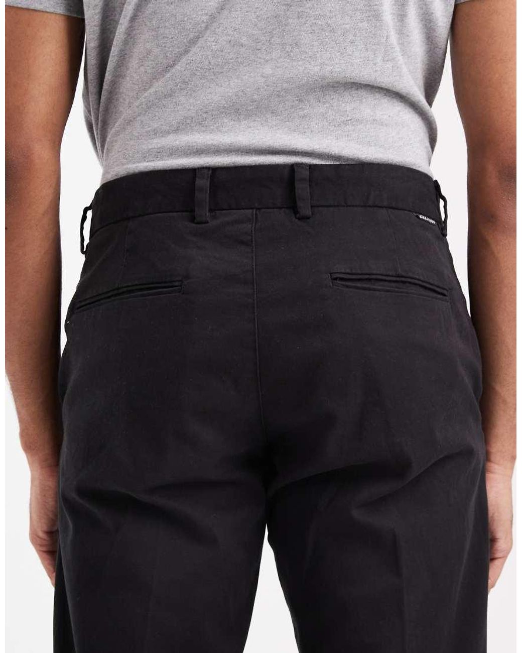 Jack & Jones White Front Pleat Tapered Loose Chino for men