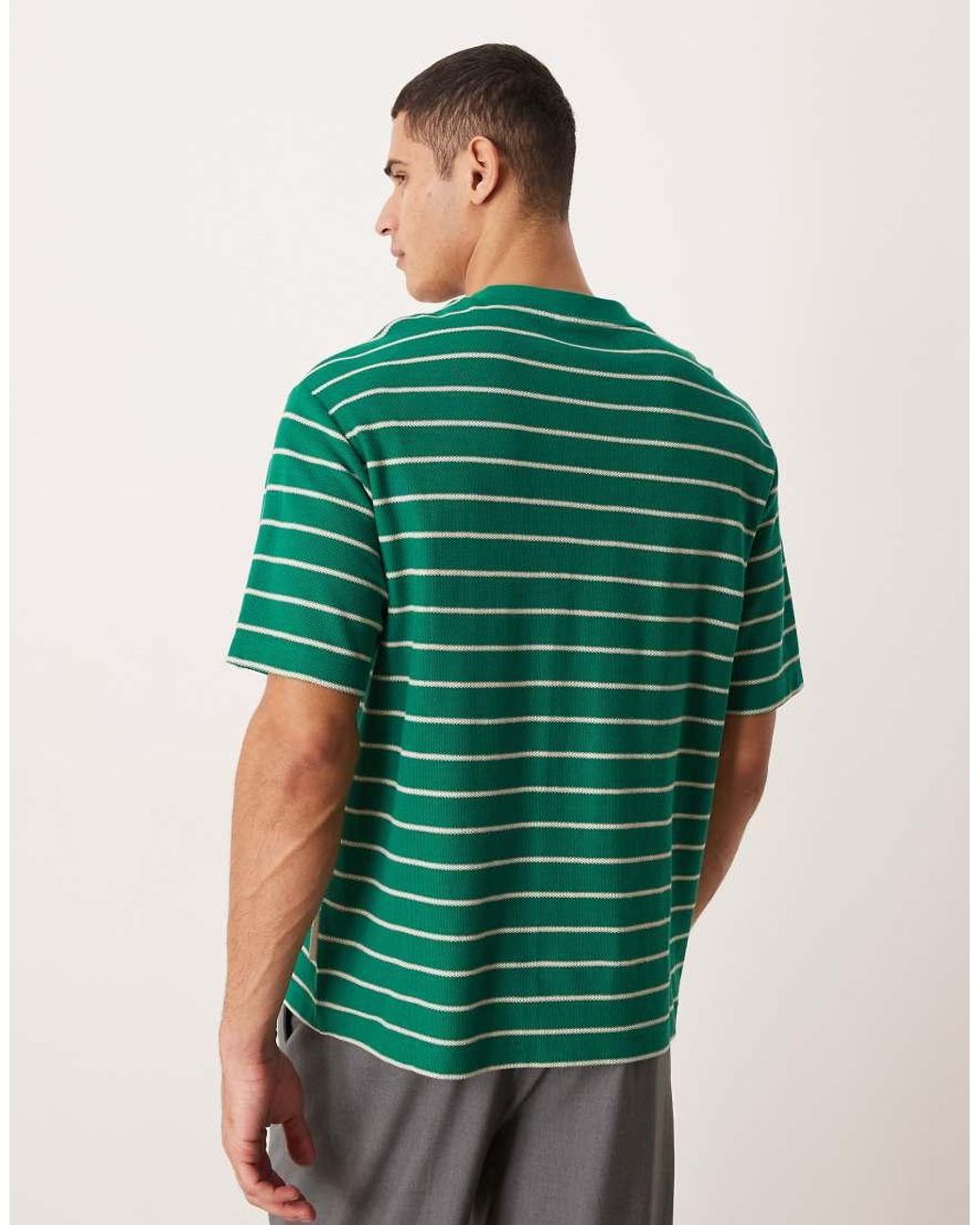 Calvin Klein Green Relaxed Fit Pique T-Shirt for men