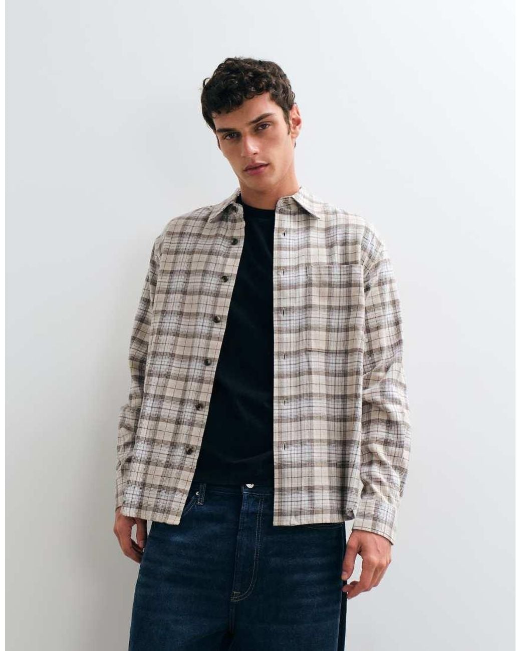 Only & Sons Gray Loose Fit Shirt for men