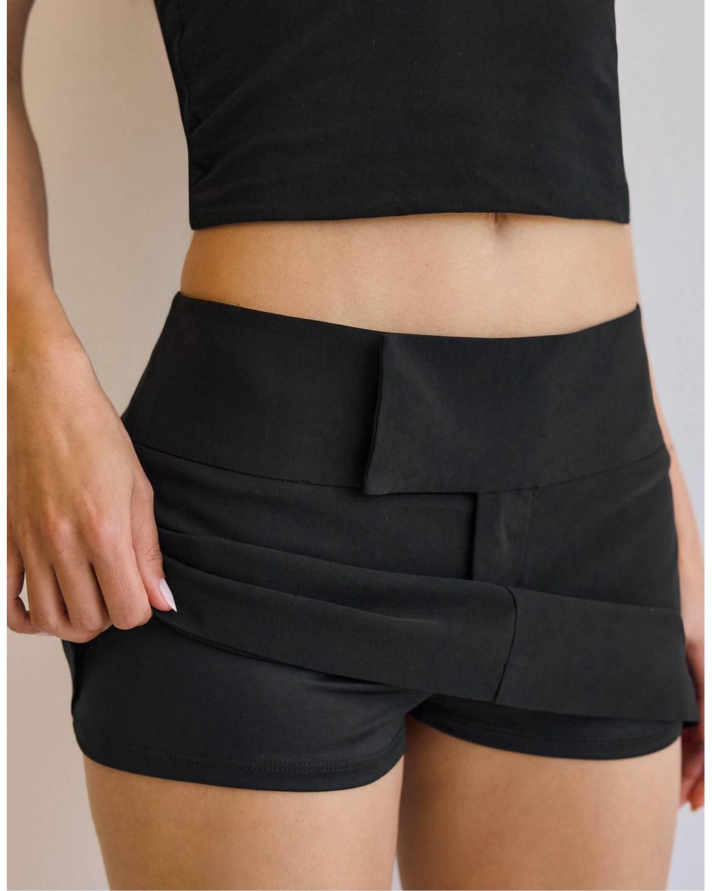 Stradivarius Black – mini-skort