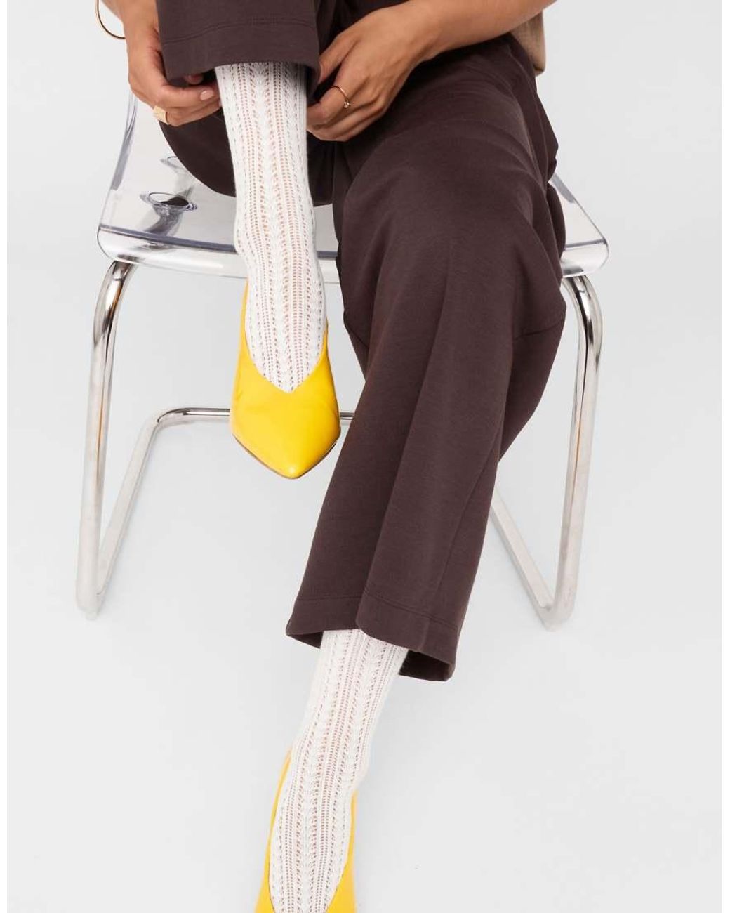 Calzedonia White Openwork Socks