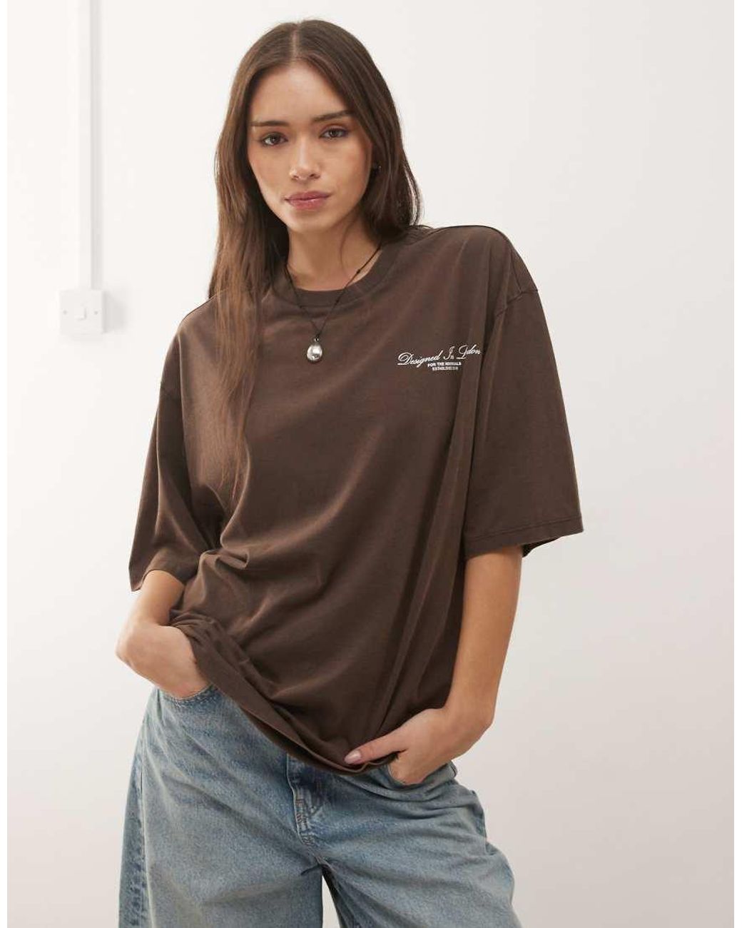 Collusion Brown Acid Wash Logo Tee