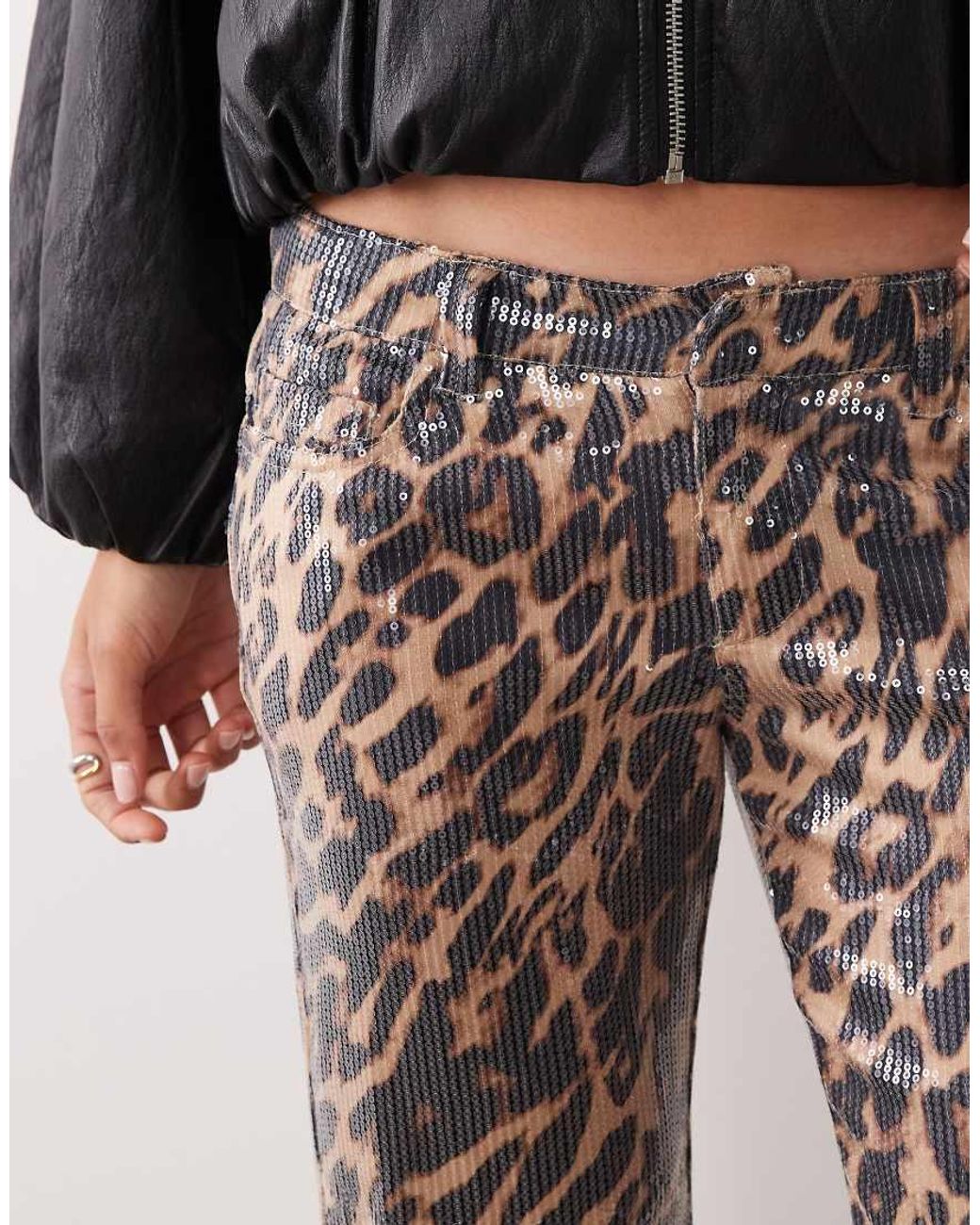Lioness Multicolor Heartbreaker Lowrise Sequin Straight Leg Trouser