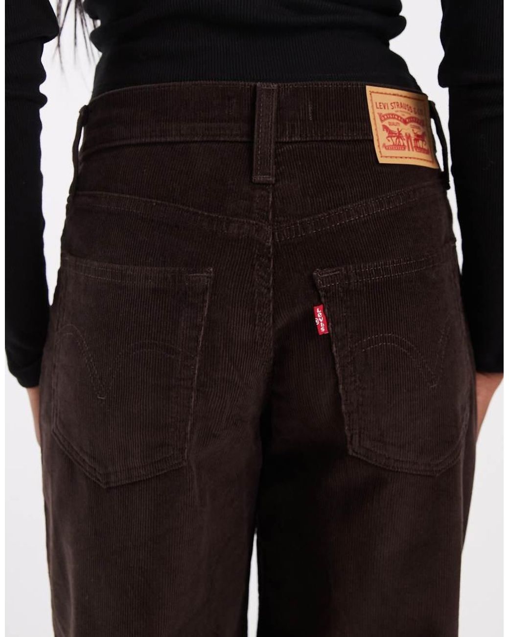 Levi's Black Middy Wide Leg Corduroy Jeans