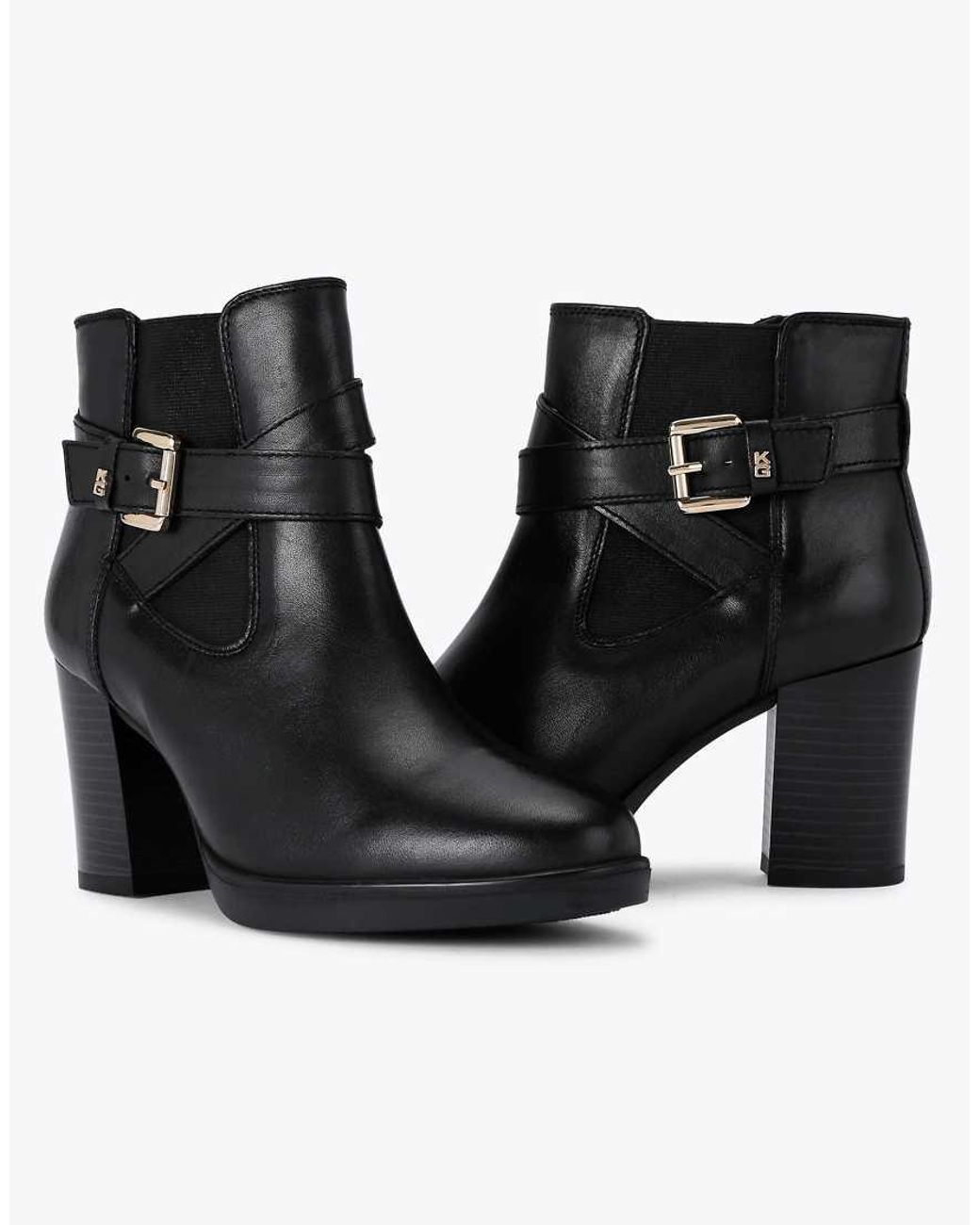 KG by Kurt Geiger Black Sage Mid Ankle Boots