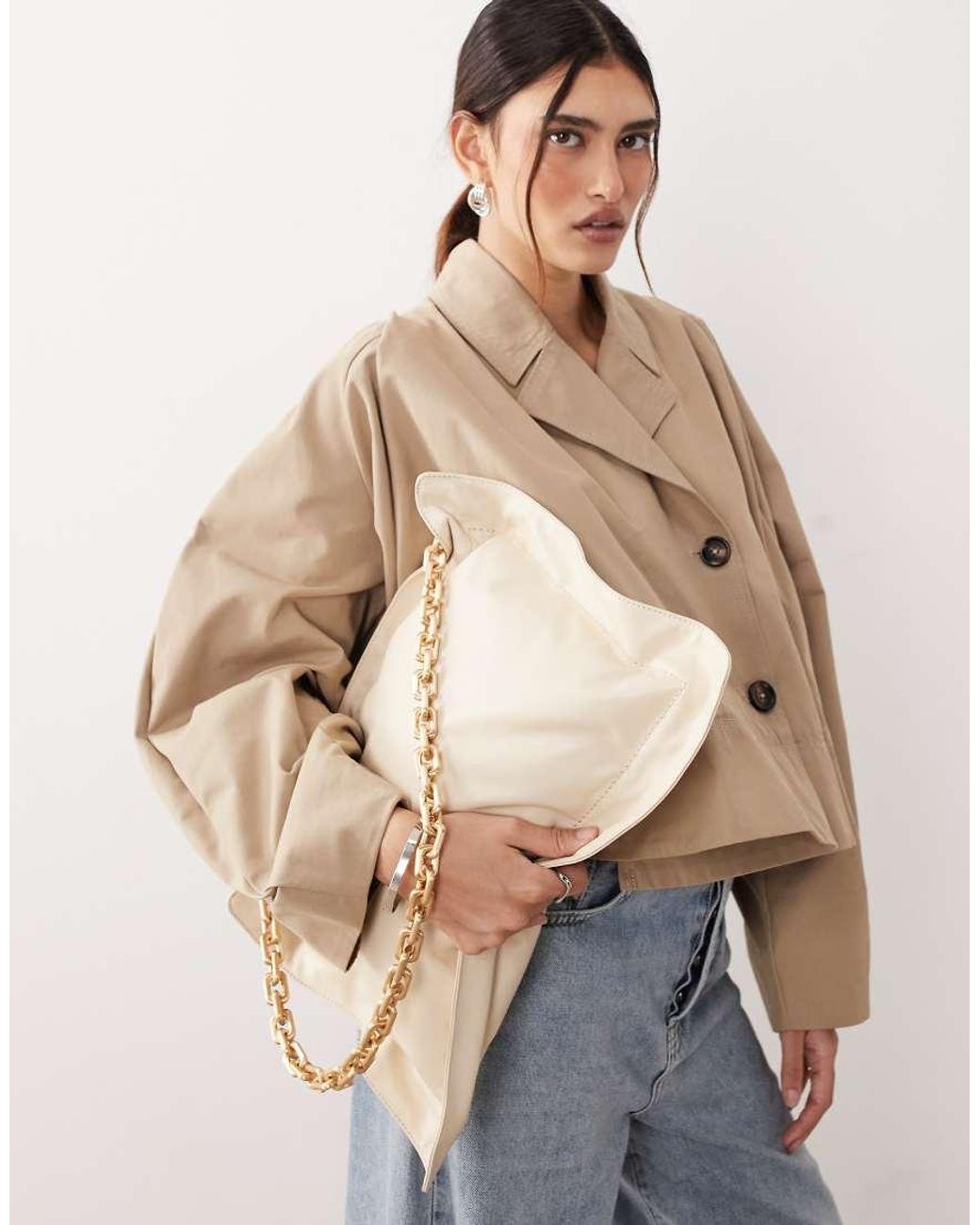 ARRANGE Natural Pillow Leather Bag