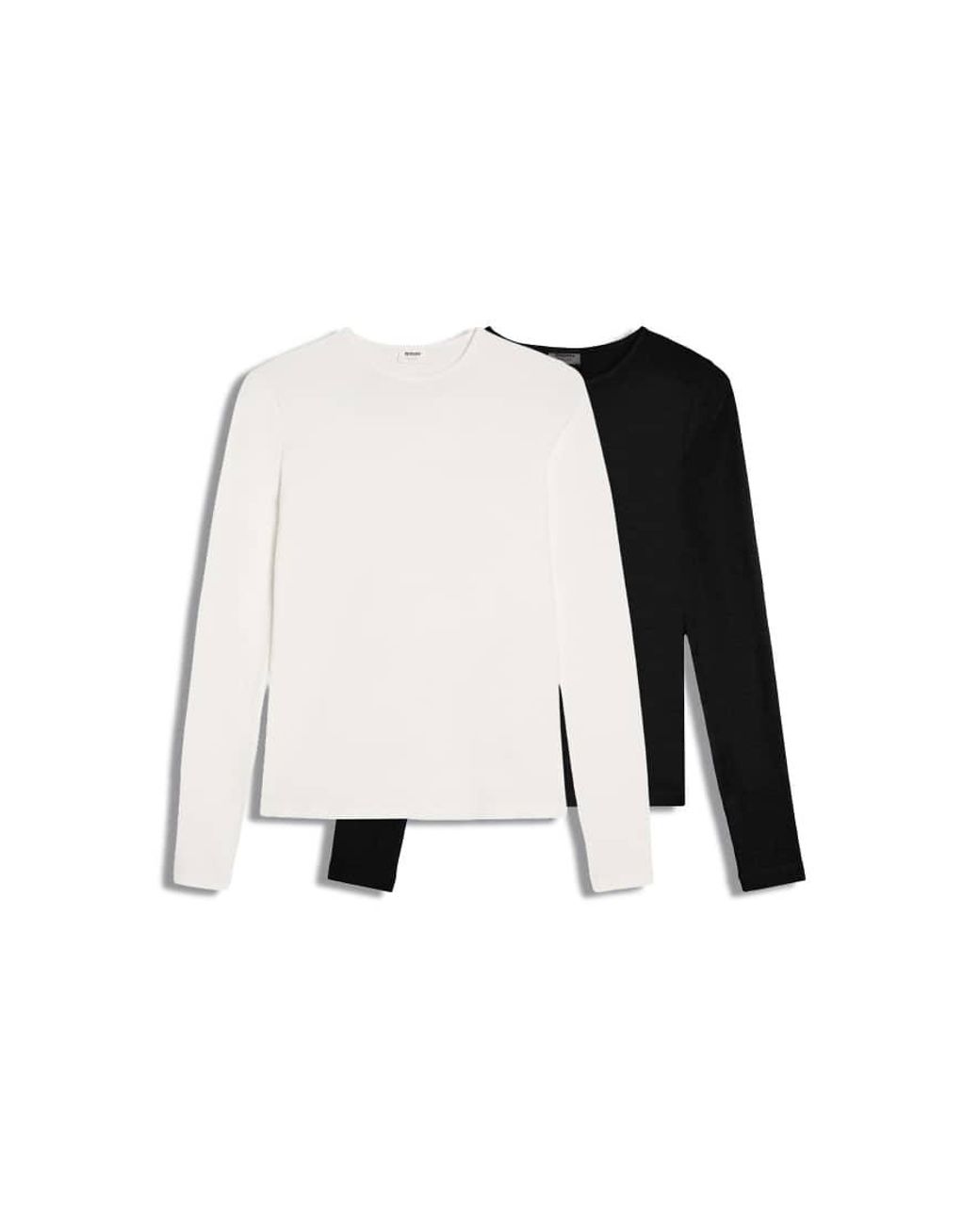 Bershka Blue Long Sleeve - 2-pack Of T-shirts