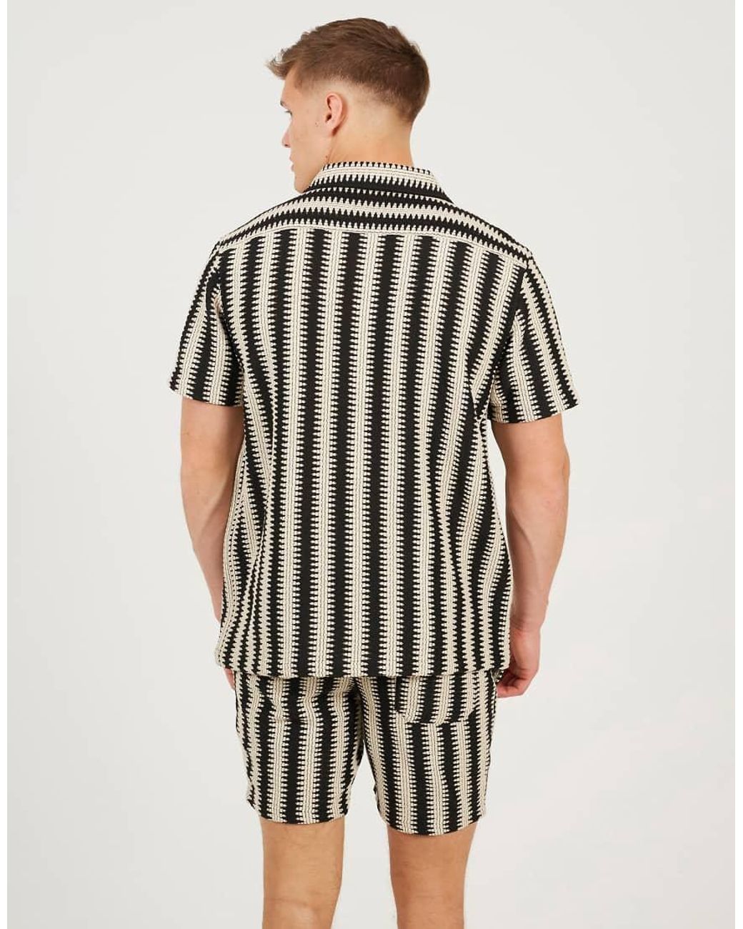 Brave Soul Black Stripe Shorts for men
